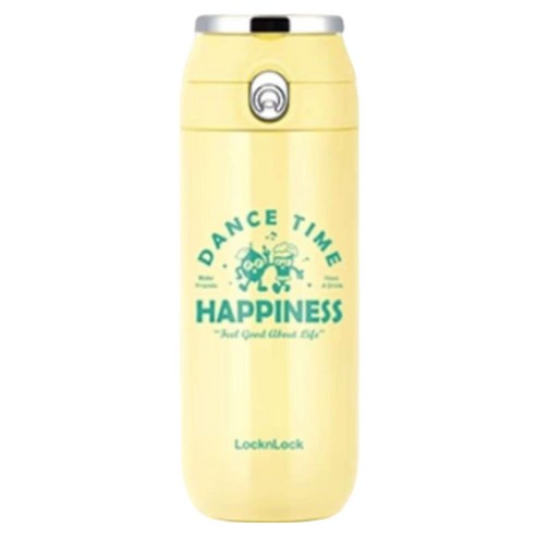 락앤락 댄스타임 접이식 손잡이 팝업식 보온병 LHC331, 옐로, 1개, 460ml