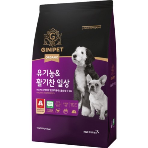 정관장지니펫 강아지 유기농 기능성 사료, 활력, 6kg, 1개