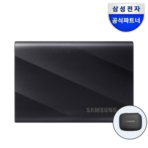 삼성전자 삼성 포터블 외장 SSD T9 공식인증 (정품) + 파우치, 블랙+파우치, 1TB