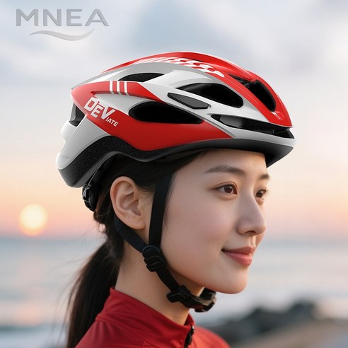 MNEA남성 여성 공용 스포츠 헬멧 - 자전거 등산 라이딩 통풍 가벼운 빅사이즈, 1개, 검붉다