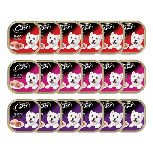 시저 1세 이상 강아지 베스트 버라이어티팩 주식캔