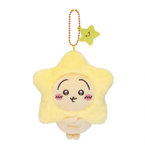 GOYES 먼작귀 치이카와 귀여운 별 미니 봉제인형 선물 애니 굿즈, 1개, 옐로, 10cm