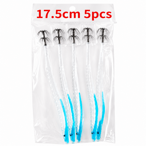 오징어 한치 갑오징어 스틱 14cm 17cm미끼 축광2침 블루 5p 타글라스 야마시타스타일, 1세트, 5개입