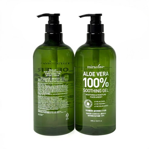 미라클레어 대용량 알로에베라 순도100% 무알콜 수딩젤 수분가득 이미지 4