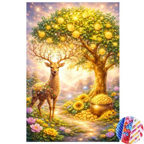 상덕 보석십자수 DIY 키트 캔버스형 액자40 x 50cm, 1개, YH030