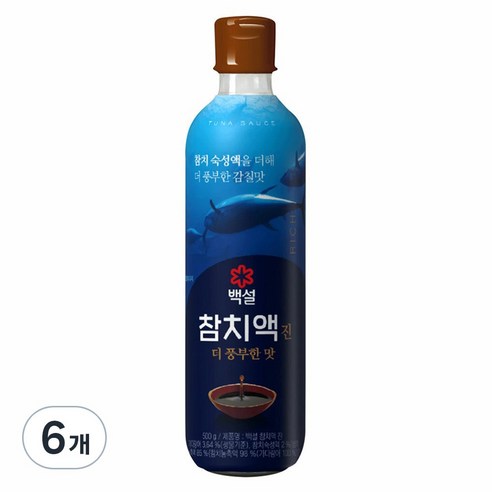 백설 참치액 진, 500g, 6개