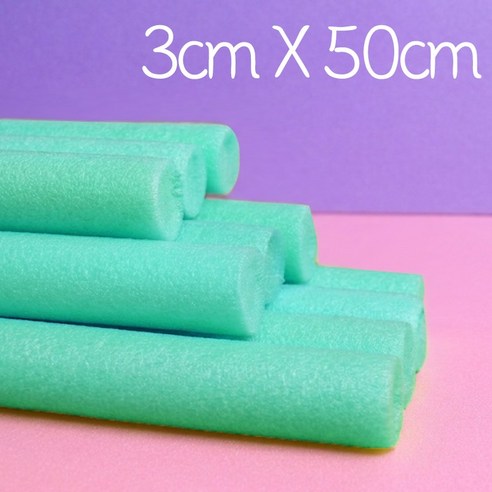 뮤즈 백업 스티로폼막대 3cmx50cm 10컬러 / 빽업 가래떡스펀지 스펀지막대, 1세트, 초록10개