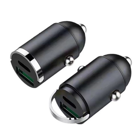 120W 듀얼 포트 고속충전 차량용 충전기 시가잭 USB 차량용 충전 어댑터, 검정색, 120W-듀얼 포트