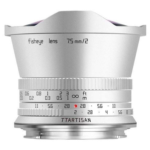 티티아티산 F2 어안 광각 렌즈 7.5mm, M4/3(실버)