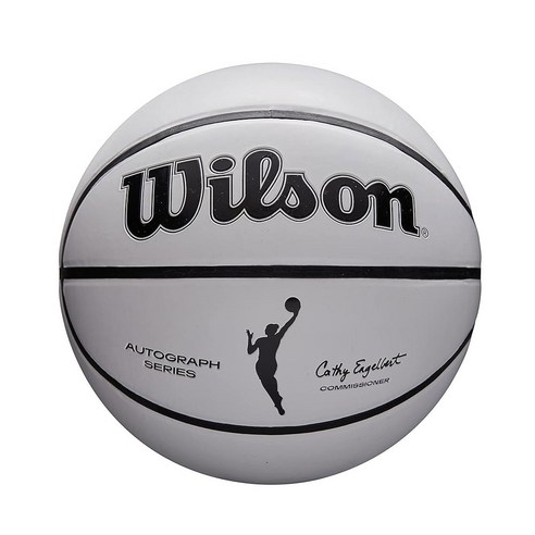 윌슨 wnba 기념 시리즈 농구공 - 여성용 공식 및 미니 사이즈, Size 6 - 28.5", Gold/White