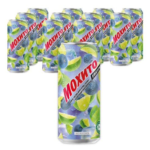 모히또 칵테일 블루베리맛, 12개, 500ml