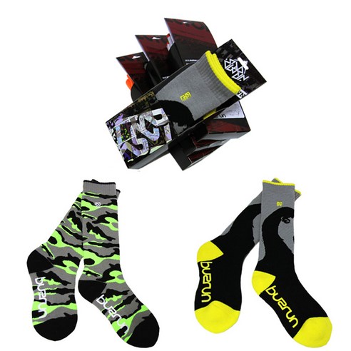 버즈런 스키 스노우보드 성인 남녀 공용 방한 양말 BUZ-SOCKS-3 스키양말 보드양말 스노우보드 양말, 1개, 캐모그린