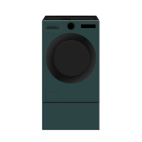 LG 트롬 오브제컬렉션 세탁기 + 키높이 수납함 FG24GNF 24kg, 네이처 그린