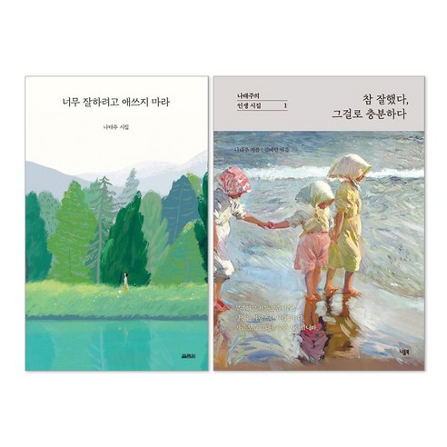 (오늘 출발) 너무 잘하려고 애쓰지 마라 + 참 잘했다 그걸로 충분하다 : 나태주 인생 시집 세트