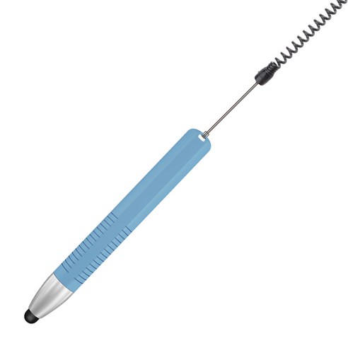 스냅케이스 태블릿 터치펜 실리콘 그립 분실방지 늘어나는 끈 스트랩 포함, 1세트, 블루