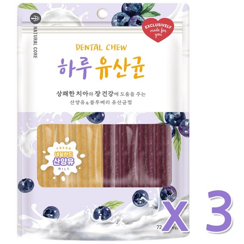 네츄럴코어 하루유산균, 산양유&블루베리(12p), 72g, 3개
