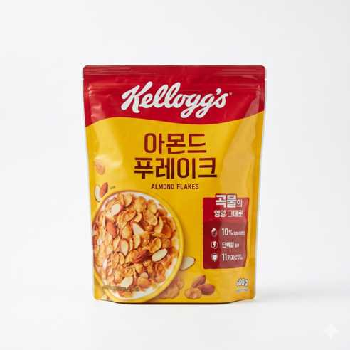 켈로그 아몬드 푸레이크 시리얼, 600g, 1개