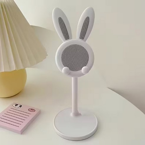 탁상용 책상 휴대폰 받침대 토끼 휴대폰 거치대, 2개, 화이트, R_1