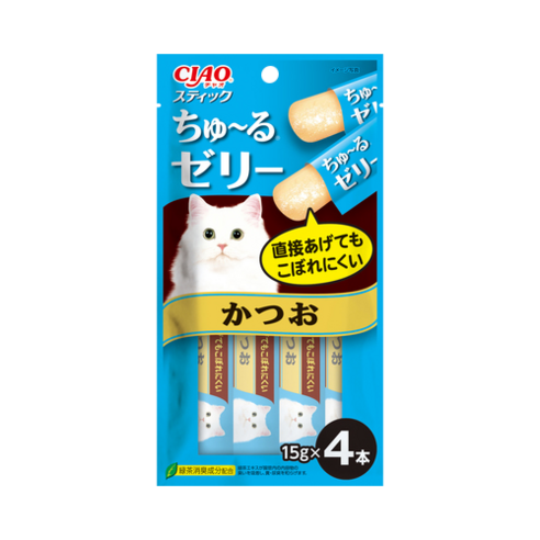 이나바 차오 츄르 고양이 간식, 가다랑어, 60g, 1개