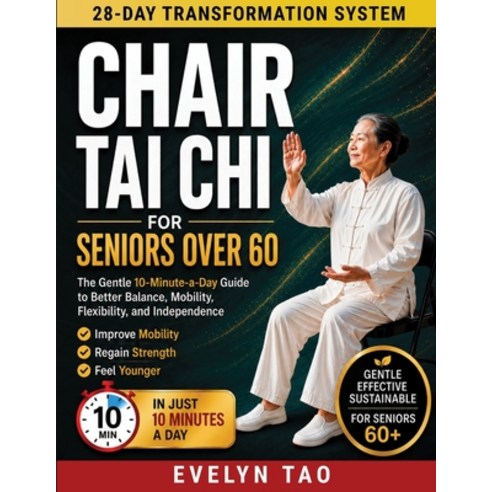 (영문도서)Chair Tai Chi For Seniors Over 60: The Gentle 10-Minute-a-Day Guide to Better Ba... Paperback, Independently Published, English, 9798184892474