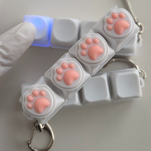 LED고양이 키캡키링 키보드키링 딸깍이 클릭커 클리커 열쇠고리