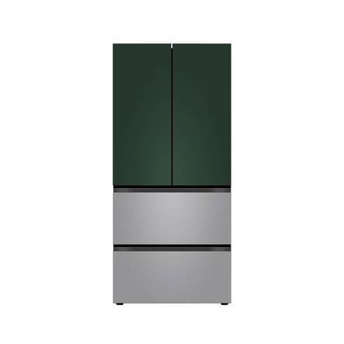 LG 디오스 오브제컬렉션 김치톡톡 Fit & Max Z484SGS173S 480L, 그린 + 실버