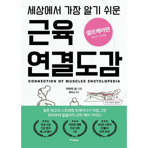 세상에서 가장 알기 쉬운 근육 연결 도감 셀프케어편 (핏블리 추천 일본 최고의 스트레칭 트레이너가 직접 그린 근막 케어 가이드)