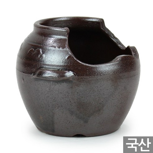 세인화분 국산 반쪽이 옹기 화분 - 다육화분 다육이화분, 1개, 중형