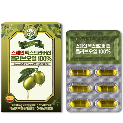 리쥬엑스 캡슐 올리브오일 스페인 엑스트라버진 한미양행제조, 30정, 12박스