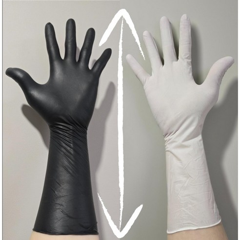리스코 니트릴장갑손목긴100매1box 라텍스고무장갑 블랙 팔목긴 식당용 ... 실사용 후기 | 효과 있을까? - 상품 이미지 3