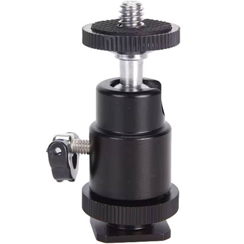 체리스팟 CS-B200 카메라 콜드슈 볼헤드 마운트 1/4인치 각도조절 촬영 어댑터, 1개