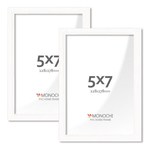 모노치 PVC 프레임 홈 인테리어 액자 5x7, 2개, 스노우