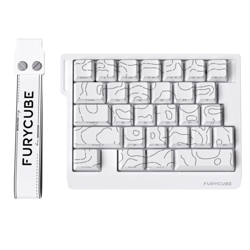 FURYCUBE M30HE 마그네틱축 원핸드 키보드 30키 고성능 8k 래피드 트리거 자석축 게이밍 키보드 기계식 e-sports 유선 LED 커스텀 등고선, 마그네틱축(자석축)