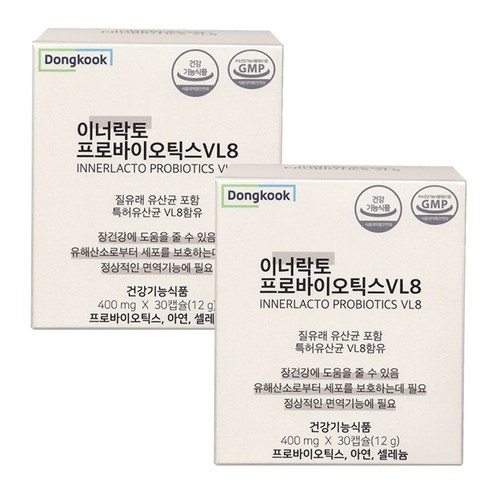 동국 이너락토 질유래 모유유래 락토바실러스 루테리 가세리 VL8, 30정, 2개 - MCT오일/영양제 | 쿠팡