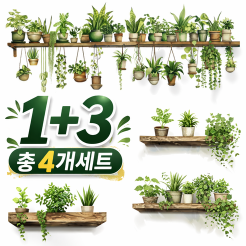 제이레인 식물 인테리어 스티커 벽면 인테리어 스티커, 1세트