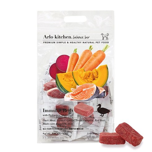 알로키친 기관지 기침 완화 자연식 이뮨레드 40개입 (160g), 오리, 160g, 1개