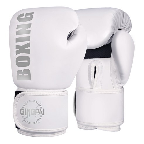GINGPAI 깅파이 복싱글러브 권투 무에타이 킥복싱 스파링 MMA 장갑 GBOXQT, 1세트, 화이트
