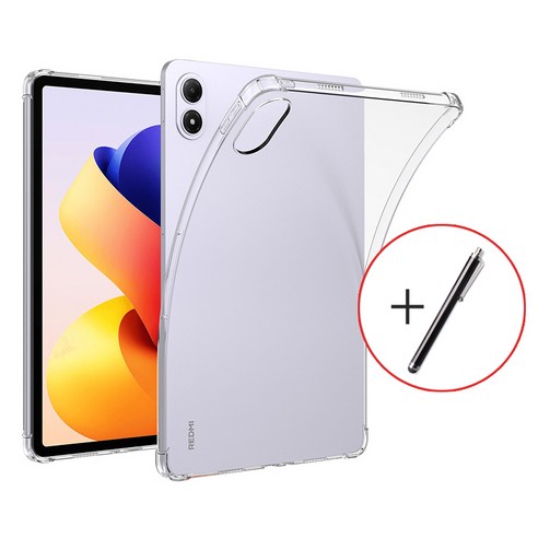 샤오미 레드미 패드 2 프로 케이스 범퍼 젤리 투명 커버 12.1 Redmi Pad 2 Pro, 1개