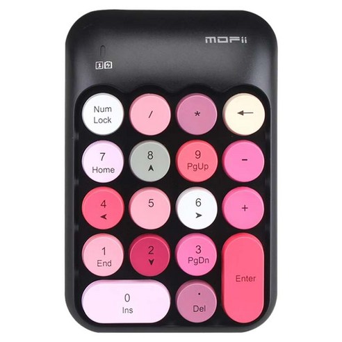 MOFII X910 무선 숫자 키패드, 멤브레인 키, 블랙