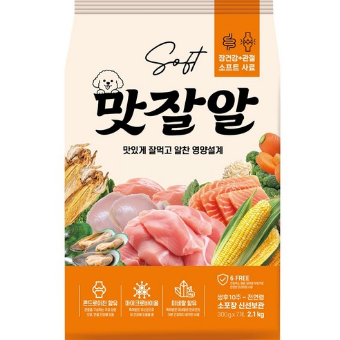 맛잘알 전연령 강아지 소프트사료, 1개, 2.1kg, 뼈/관절강화