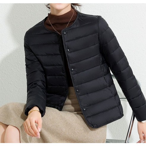 여성 겨울 따뜻한 심플하고 편안한 경량 패딩LCL249