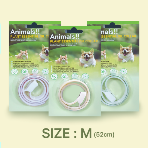 리리월드 강아지 고양이 천연 오일 벌레 퇴치 진드기 목걸이 세트, 3개, 10ml, 혼합 