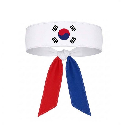 2026 북중미 월드컵 응원 태극기 헤어밴드 머리띠, 1개, 화이트