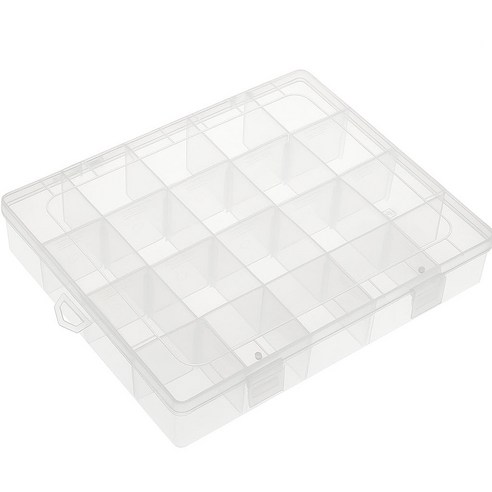 더블헥사곤 플라스틱 멀티케이스 태클박스 20칸, 1개, 반투명