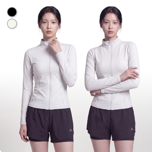 오로라선데이 퓨어르네 우먼즈 슬림핏 라이닝 집업 래쉬가드 상하의세트
