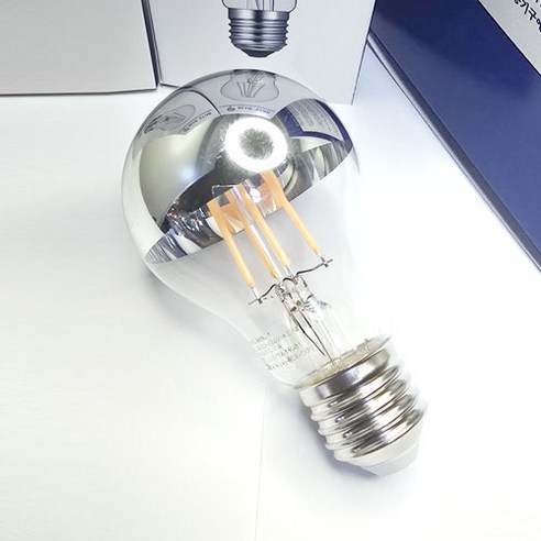 반사구 LED 전구 A60 2200K 4W E26, 1개, 전구색