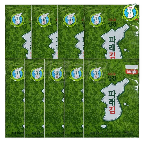 [퀴클리몰] 성경김 파래 전장김, 20g, 9개