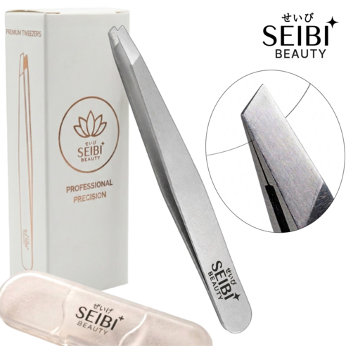 세이비 초정밀 미세모 족집게 속눈썹 트위저, 1개, 메탈릭실버
