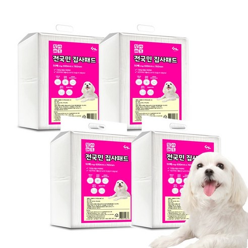 씨엔앨라이프 전국민 집사 배변패드, 4개, 50개입