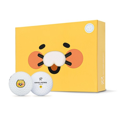 카카오프렌즈골프 R2 춘식이 페이스 에디션 골프공 2피스, 1개, 12개입